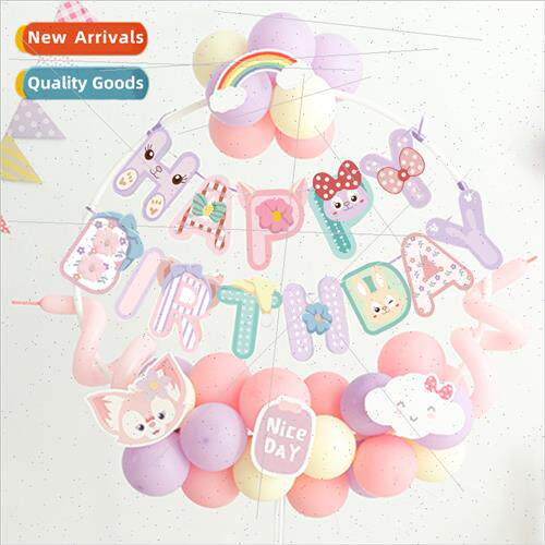 Star Dew Theme Happy Birthday Alphabet Banner Flag Children