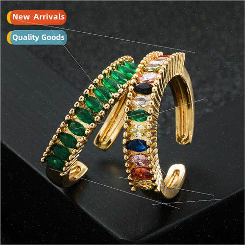 Europe new high-level sense nd finger ring copper gold-plate