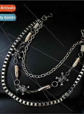 New 2021 hip-hop nd men women pants chain Europe punk hipste