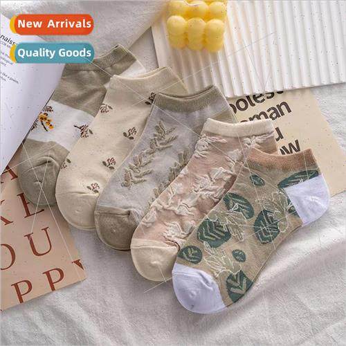 Mori lerature floral socks female socks spring and summer lo