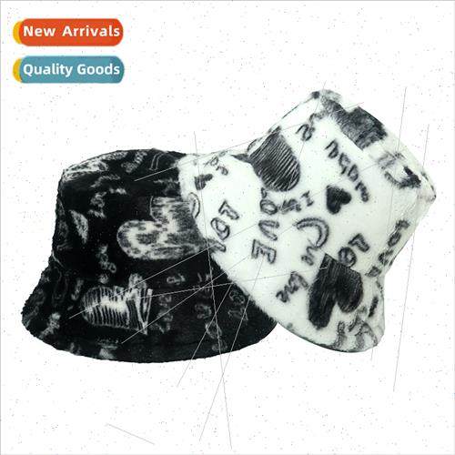 Plush imation rabb hair warm hat women outdoor leisure cute
