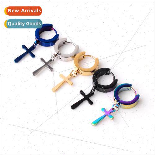Piercing jewelry Europe fashion simple stainless steel cross