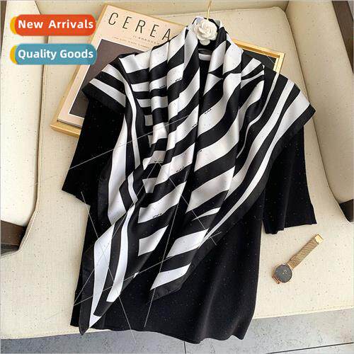 Korean  striped printed neckerchief female winter new cold w