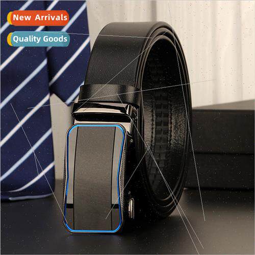 Men belt leather automatic buckle youth belt male leather bu