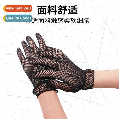 Hundreds black lace gloves female summer thin retro celebry