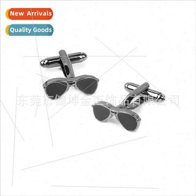 Personalized Black Eyeglasses Cufflinks Black Super Cufflink