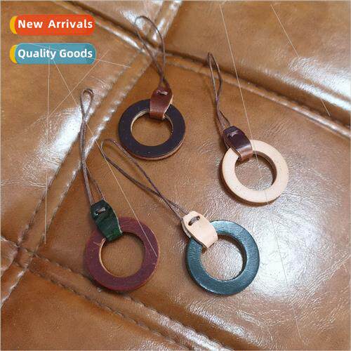 new leather ring cell phone pendant ring buckle cowhide shor