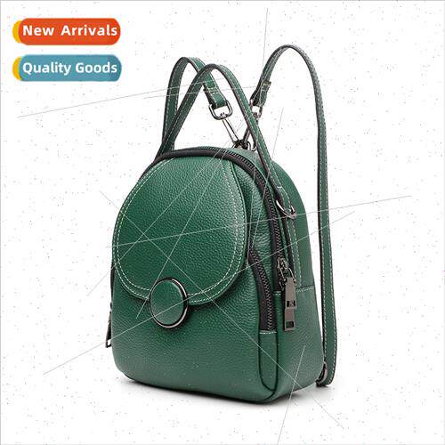 new Korean leather shoulder bag women backpack multifunction