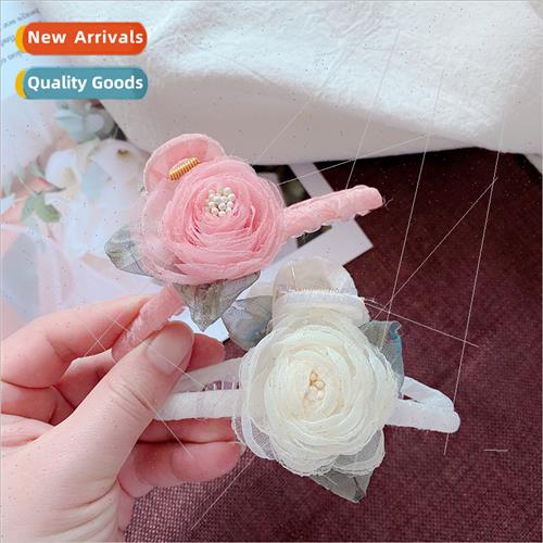 Camellia Mesh Flower Scratch Clip Fairy Fashion Sense Shark