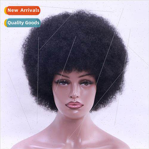 head pin African small curly black wig sets Europe  female s