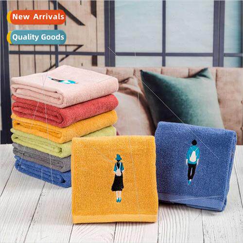 Cartoon embroidery adult cotton towel couple  face towel fac