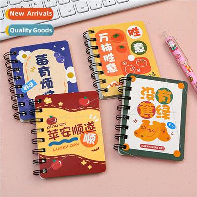 Creative side flip text coil book study stationery a7 small