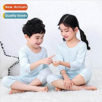 Children pajamas summer new children boys girls home clothin