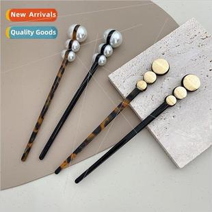 female hanb acid new 2021 Korean hairpin word acetic Pearl