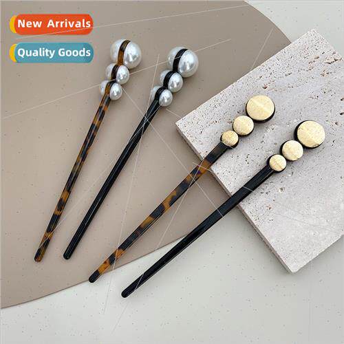 Pearl acetic acid a word hairpin female Korean 2021 new hanb