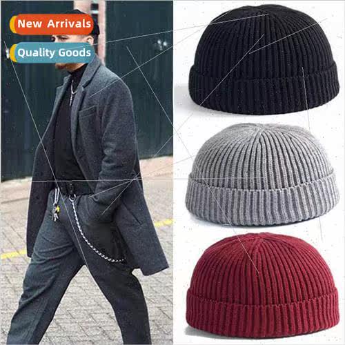 Autumn winter retro dome warm short wrapped head melon skin