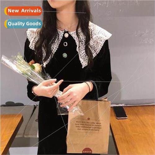 Shawl jacket Hollow lattice lace false collar women blouse d