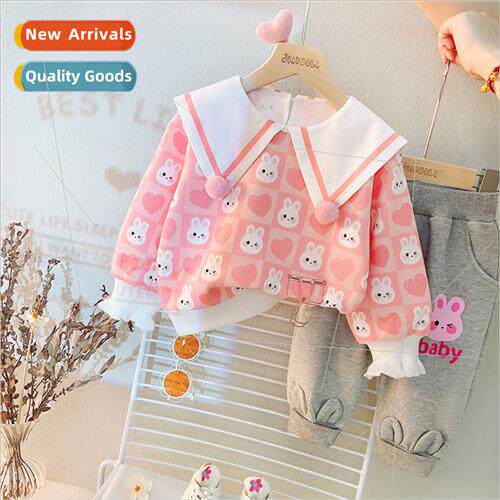 Girls fall suit Korean  of the baby big collar blouse childr