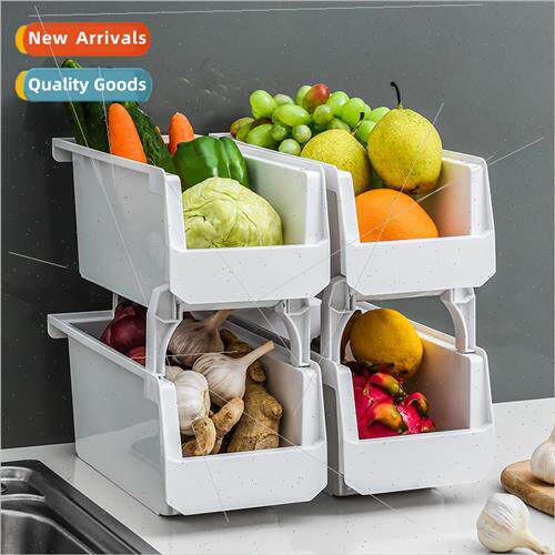 Kchen shelf stackable fru vegetable storage basket vegetable