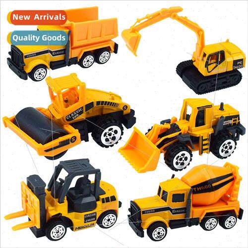 Children skidding alloy engineering car dump truck excavator
