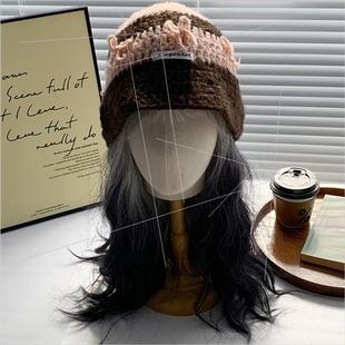 handmade crochet three Korean bow winter dimensional fall