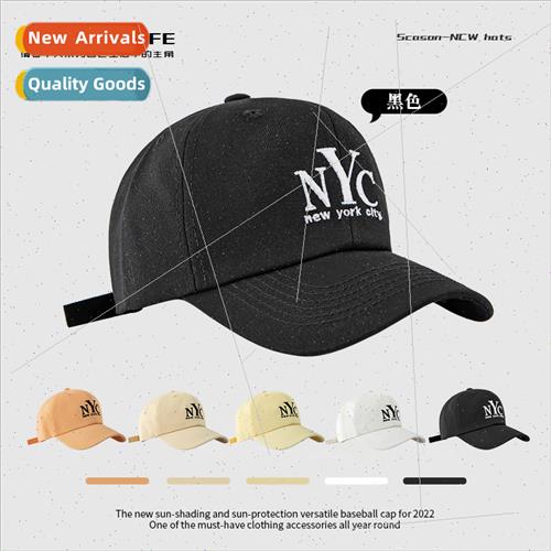 Korean  couple baseball cap female NYC personalized letters