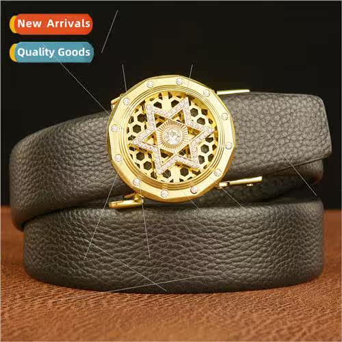 Personalized rotatable diamond pentagram automatic buckle me