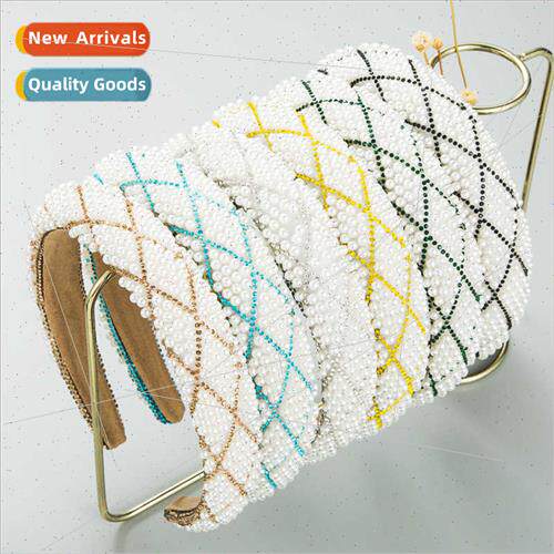 Hair bands Europe retro nd full stars pearl diamonds fabric