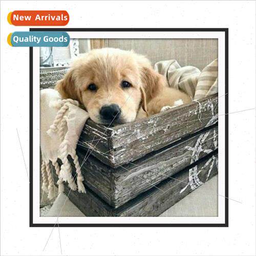 Diamond painting puppy DIY full round diamond hand-applied d