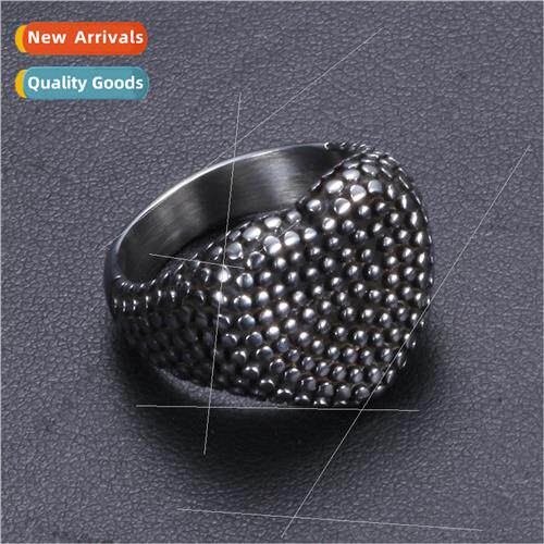 Europe ins black punk love heart peach dot ring cast tanium