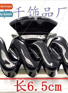 Korea black medium hair clip Korea acrylic grab clip headdre