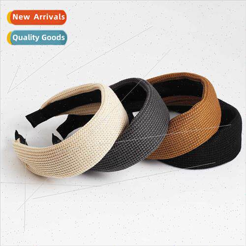 Hair bands female versatile wide knted new wool short hair h