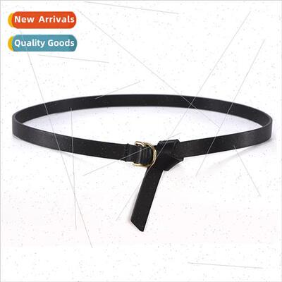 Dress decorative belt female thin leather skirt simple versa