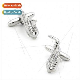 Music Series Saxophone Cufflinks Personalized Gifts 适用Men