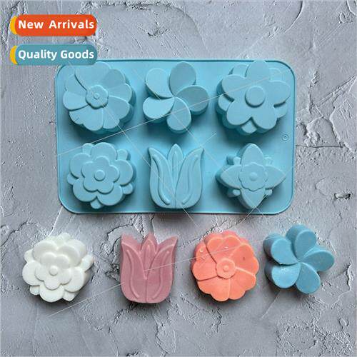 6 in 6 kinds jade flower soap baking pastry Cookie Muffin ca
