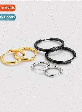 Earrings female 925 silver Europe cold wind ear buckle simpl