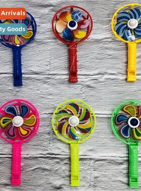 New single whistle small fan handheld fan blowing wind turn