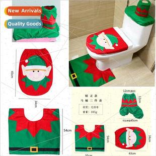 elf shape set Christmas 3pcs decorations cover New toilet
