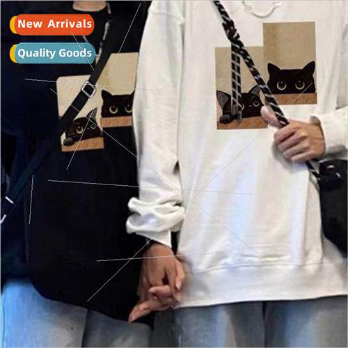 Autumn winter 2023  round neck shirt sweater couple cartoon