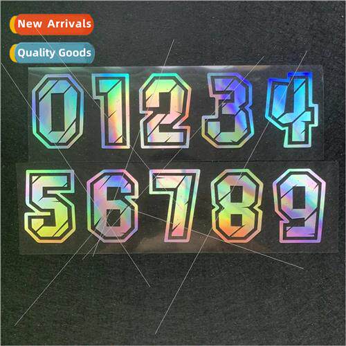 Digal number stickers waterproreflective car stickers track