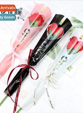 Triangle bag rose stub bag heart window single bag florist b