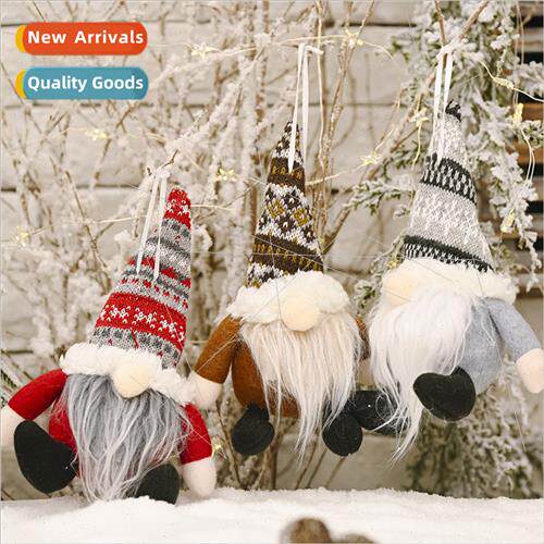 Christmas decorations knted cap spherical est old man pendan