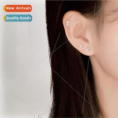 Small diamond Zodiac ear bone nail earrings female Korea stu
