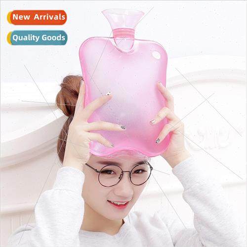 Large PVC hot water bag plush water-filled hand warmer filli