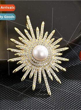 Full diamonds pricked mango sparkling sunflower corsage new