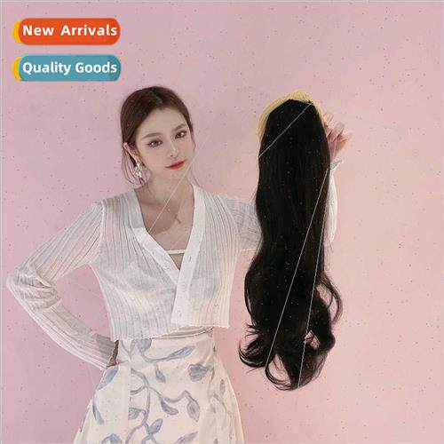 Hair band wig women long hair high temperature wire half hea