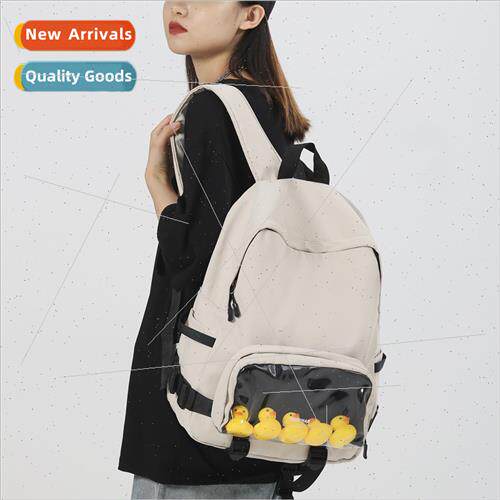 Summer transparent shoulder bag new girls students schoolbag