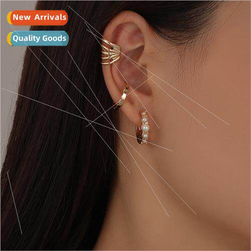 mple Europe nd pearl earrings earrings aesthetic cold ear bo