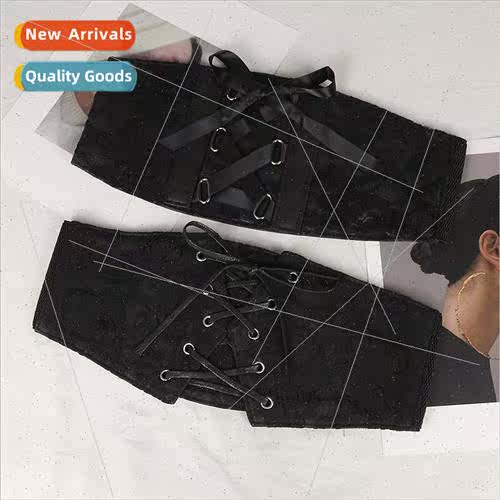 Lace elastic waistband female straps decorative extra wide f