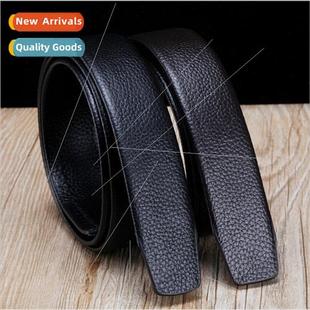 Men leather belt body men head layer belt automatic buckle h